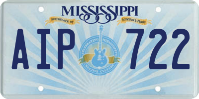 MS license plate AIP722