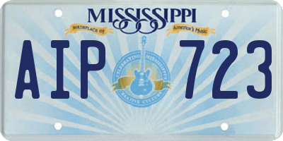 MS license plate AIP723