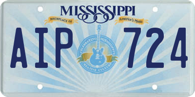 MS license plate AIP724