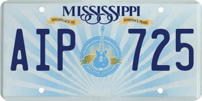 MS license plate AIP725
