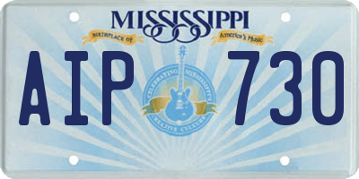 MS license plate AIP730