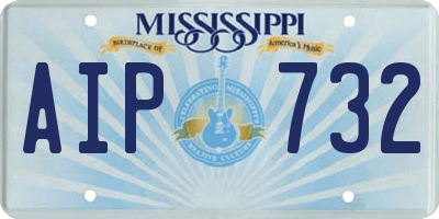 MS license plate AIP732