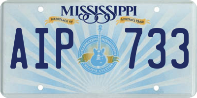 MS license plate AIP733