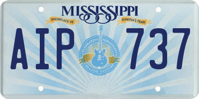 MS license plate AIP737