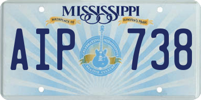 MS license plate AIP738