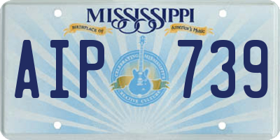 MS license plate AIP739