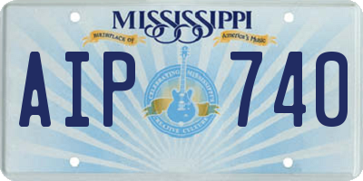 MS license plate AIP740