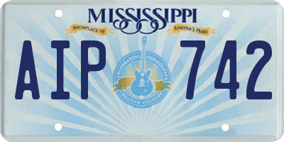 MS license plate AIP742