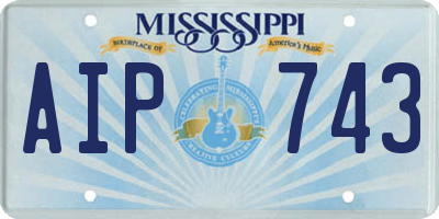 MS license plate AIP743