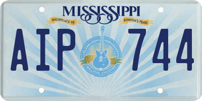 MS license plate AIP744