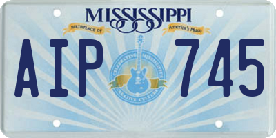 MS license plate AIP745