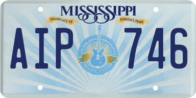 MS license plate AIP746