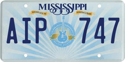 MS license plate AIP747