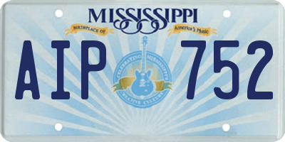 MS license plate AIP752
