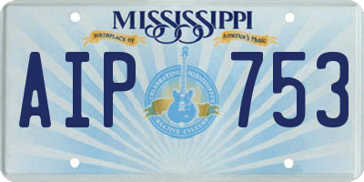 MS license plate AIP753