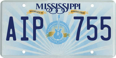 MS license plate AIP755