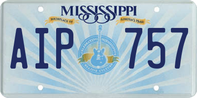 MS license plate AIP757