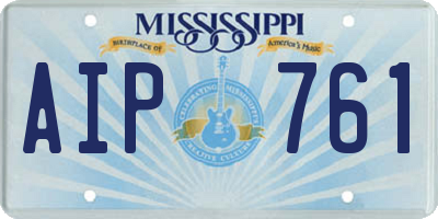 MS license plate AIP761