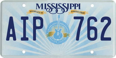 MS license plate AIP762