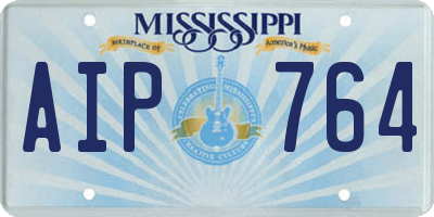 MS license plate AIP764