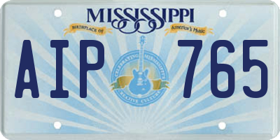 MS license plate AIP765