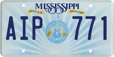 MS license plate AIP771