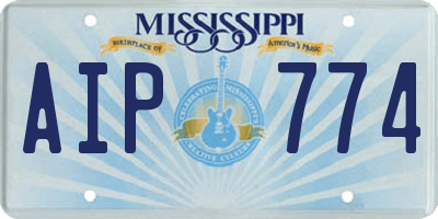 MS license plate AIP774