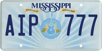 MS license plate AIP777
