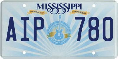 MS license plate AIP780