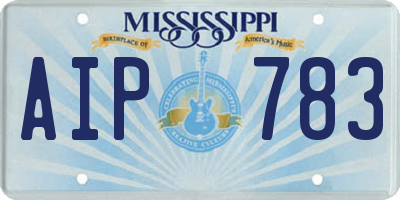 MS license plate AIP783