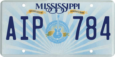 MS license plate AIP784