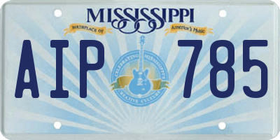 MS license plate AIP785