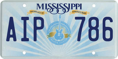 MS license plate AIP786