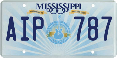 MS license plate AIP787