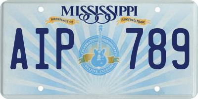 MS license plate AIP789