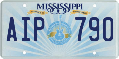 MS license plate AIP790