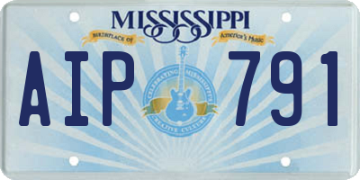 MS license plate AIP791