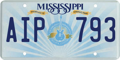 MS license plate AIP793