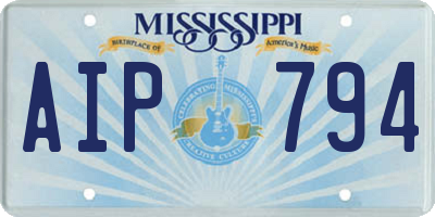 MS license plate AIP794