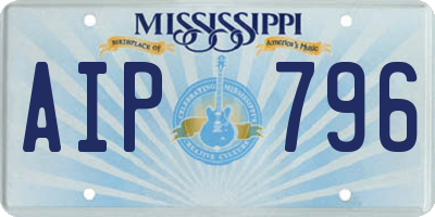 MS license plate AIP796