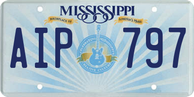 MS license plate AIP797