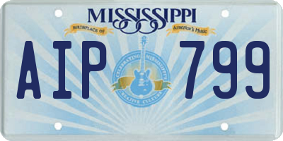 MS license plate AIP799