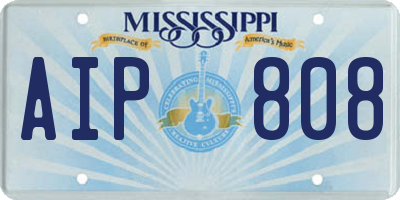 MS license plate AIP808