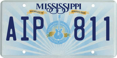 MS license plate AIP811