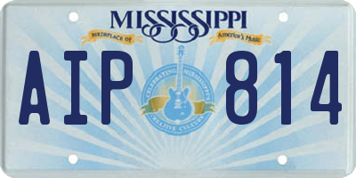 MS license plate AIP814