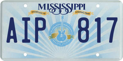 MS license plate AIP817