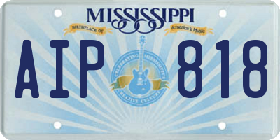 MS license plate AIP818