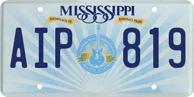 MS license plate AIP819