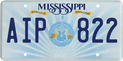 MS license plate AIP822