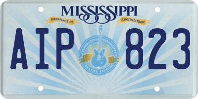 MS license plate AIP823